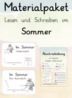 Vorschau - Arbeitsblätter - Materialpaket Lesen und Schreiben im Sommer - Deckblatt