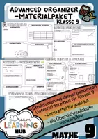 Vorschau - Poster - ADVANCED ORGANIZER & MERKPLAKAT (KLASSE 9) - Materialpaket (Mathe) - Deckblatt
