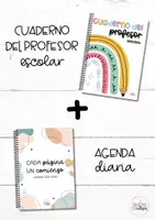 Vista previa - Para docentes: organización, planificación y formación - Pack cuaderno profesor escolar + agenda diaria 25-26 - Portada