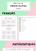 Aperçu - Apprentissages en autonomie - Kit 2 livrets de mémorisation active - Page de couverture