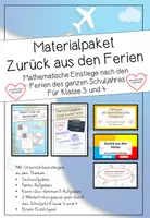 Vorschau - Arbeitsblätter - Materialpaket - Zurück aus den Ferien in den Matheunterricht - Deckblatt