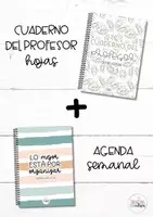 Vista previa - Para docentes: organización, planificación y formación - Pack cuaderno profesor hojas + agenda semanal 25-26 - Portada