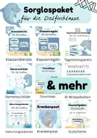 Vorschau - Mal- und Bastelvorlagen - Materialpaket XXL für deine Delfinklasse - Deckblatt