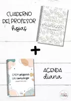 Vista previa - Para docentes: organización, planificación y formación - Pack cuaderno profesor hojas + agenda diaria 25-26 - Portada