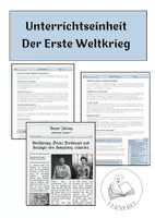 Vorschau - Arbeitsblätter - Materialpaket - GESCHICHTE Der Erste Weltkrieg – Ursachen, Verlauf und Folgen - Deckblatt