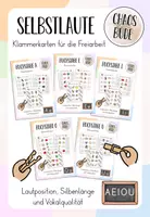Vorschau - Spiele - Selbstlaute - Klammerkarten (Materialpaket) - Deckblatt