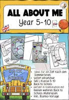 Vorschau - Arbeitsblätter - Materialpaket All about me Year 5-10 Englisch Steckbrief - Deckblatt