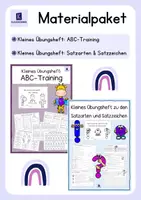 Vorschau - Unterrichtsreihen - Materialpaket für die 2. Klasse: "Kleines Übungsheft - ABC-Training" und "Kleines Übungsheft zu den Satzarten und Satzzeichen" - Deckblatt