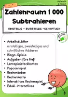 Vorschau - Spiele - Subtrahieren im ZR 1000 – Klasse 3 - Deckblatt