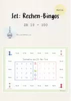 Vorschau - Arbeitsblätter - SET: Rechenbingos Zahlenraum 10-100 (Materialpaket) - Deckblatt
