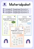 Vorschau - Arbeitsblätter - Materialpaket - Trainingshefte Spiegelungen, Symmetrie Teil 1 + 2 + 3 - Deckblatt
