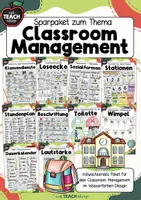 Vorschau - Stationenlernen - Classroom Management - Sparpaket Wasserfarbe - Deckblatt