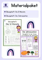 Vorschau - Arbeitsblätter - Materialpaket: Die Jahreszeiten und die 12 Monate - Deckblatt