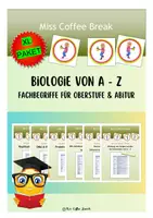 Vorschau - Merkblätter - BIOLOGIE VON A - Z - OBERSTUFE & ABITUR (XL Materialpaket) - Deckblatt