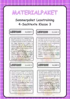 Vorschau - Arbeitsblätter - Materialpaket - Sommer - Lesepaket Klasse 3 - Deckblatt