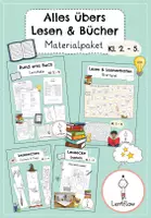 Vorschau - Arbeitsblätter - Rund ums Buch: Brettspiel, Lerntheke, Lesezeichen, PopUp Kunst | Materialpaket - Deckblatt