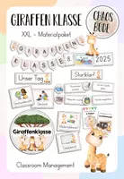 Vorschau - Stationenlernen - Giraffen-Klasse Classroom Management - Materialpaket (1./2./3./4. Klasse) - Deckblatt