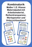 Vorschau - Stundenentwürfe - Gesamtpaket Kombinatorik Arbeitsmaterial Reihentransparenz Wortspeicher Unterrichtsentwurf - Deckblatt