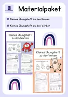 Vorschau - Arbeitsblätter - Materialpaket: "Kleines Übungsheft zu den Nomen " und "Kleines Übungsheft zu den Verben" für die 2. Klasse - Deckblatt
