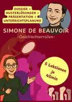 Vorschau - Stundenentwürfe - Materialpaket - Simone de Beauvoir: Geschlechterrollen - Deckblatt