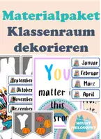 Vorschau - Mal- und Bastelvorlagen - Materialpaket: Dekoration Klassenzimmer - Deckblatt