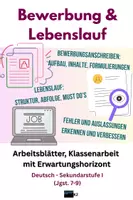 Vorschau - Arbeitsblätter - MATERIALPAKET "Bewerbung & Lebenslauf" -- Arbeitsblatt und Klassenarbeiten mit Erwartungshorizonten - Deckblatt