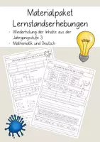 Vorschau - Arbeitsblätter - Materialpaket: Lernstandserhebungen Mathe und Deutsch Kl. 4 - Deckblatt