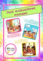 Vista previa - Hojas de trabajo - Pack evaluación inicial de 3,:4 y 5 años - Portada