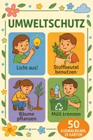 Vorschau - Mal- und Bastelvorlagen - Materialpaket Umweltschutz 50 Ausmalbilder & 25 Karten - Deckblatt