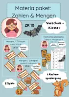 Vorschau - Arbeitsblätter - Materialpaket: Zahlen & Mengen - Deckblatt