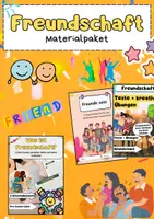 Vorschau - Mal- und Bastelvorlagen - Freundschaft Materialpaket - Deckblatt