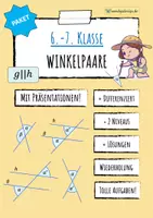Vorschau - Arbeitsblätter - Scheitelwinkel, Nebenwinkel, Stufenwinkel & Wechselwinkel PAKET - Deckblatt