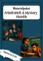 Vorschau - Unterrichtsreihen - Materialpaket: Arbeitsheft und Mystery zu AKUSTIK - Deckblatt