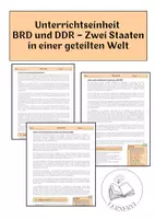 Vorschau - Arbeitsblätter - Materialpaket - GESCHICHTE BRD und DDR - Zwei Staaten in einer geteilten Welt - Deckblatt