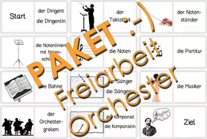 Vorschau - Stationenlernen - PAKET Instrumente im Orchester - für Lerntheke, Stationen, Freiarbeit - Deckblatt