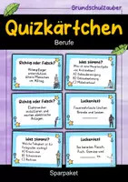 Vorschau - Arbeitsblätter - 50 Berufe BUNDLE – 24 Quizkarten + Antworten | Deutsch - Deckblatt