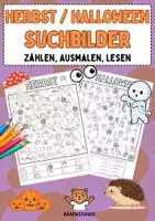 Vorschau - Mal- und Bastelvorlagen - Herbst / Halloween Suchbilder: Materialpaket (Ab Klasse 1/DaZ) - Deckblatt