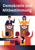 Vorschau - Arbeitsblätter - Materialpaket Demokratie und Mitbestimmung 👩🏫 Grundgesetz, Gewaltenteilung, Wahlen & Parteien - Deckblatt