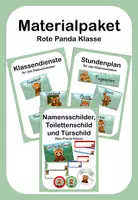 Vorschau - Poster - Materialpaket Roter Panda Klasse - Deckblatt