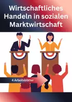 Vorschau - Arbeitsblätter - Materialpaket Soziale Marktwirtschaft 👩🏫Wirtschaft Politik Sekundarstufe 1 - Deckblatt