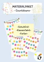 Vorschau - Poster - Materialpaket - Countdowns Klassenfahrt / Ferien / Einschulung - Deckblatt
