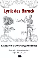 Vorschau - Klassenarbeiten - MATERIALPAKET "Lyrik des Barock" -- Klausuren-Sammlung mit Erwartungshorizonten -- Gedichtanalyse, Epochenmerkmale, Motive & historischer Hintergrund - Deckblatt