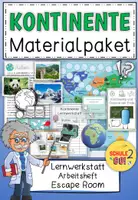 Vorschau - Arbeitsblätter - KONTINENTE DER ERDE / Materialpaket - Deckblatt