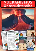 Vorschau - Arbeitsblätter - VULKANE Unterrichtsreihe - Informationstexte, Lernkarten und Übungsaufgaben mit Lösungen (Materialpaket) - Deckblatt