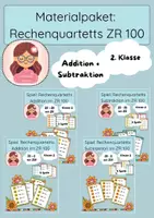 Vorschau - Spiele - Materialpaket: Rechenquartetts ZR 100 Addition & Subtraktion, Partnerrechnen - Deckblatt