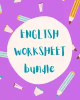 Vista previa - Unidades / Secuencias / Situaciones de Aprendizaje - ENGLISH WORKSHEET BUNDLE - Portada