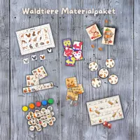 Vorschau - Arbeitsblätter - 🦊🦔🐭🐿️ BUNDLE Waldtiere Lernspiele Materialpaket Kindergarten - Deckblatt