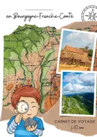 Aperçu - Feuilles d'exercices - Kit Carnets de voyage à remplir - Bourgogne-Franche-Comté - 3-6 ans ET 6-10 ans - Page de couverture