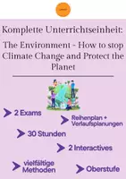 Vorschau - Stundenentwürfe - Unterrichtseinheit: The Environment - how to stop Climate Change and Protect the Planet - Deckblatt