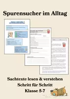 Vorschau - Arbeitsblätter - Materialpaket - DEUTSCH Sachtexte lesen & verstehen Schritt für Schritt - Deckblatt